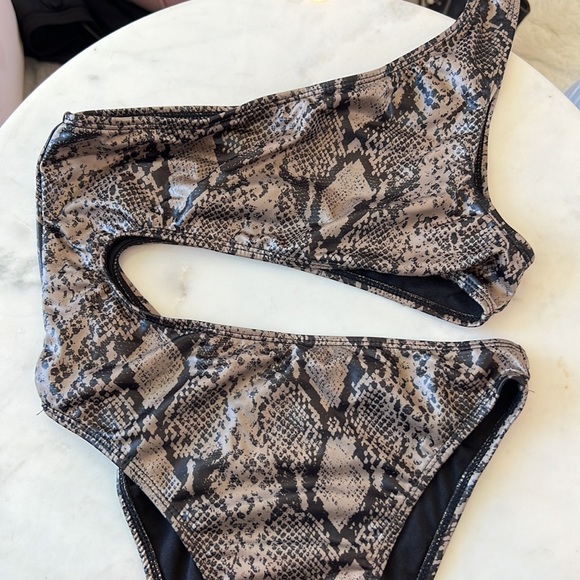 Snakeskin One Piece Bathing Suit (Small) - Picture 3 of 3